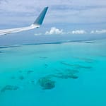 Karibisches Meer vom Flugzeug aus
