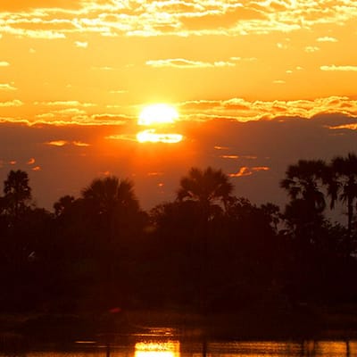 Sonnenuntergang Botswana Beispielbild Mondfinsternis