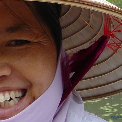 Lächelnde Frau, Vietnam, Ninh Binh